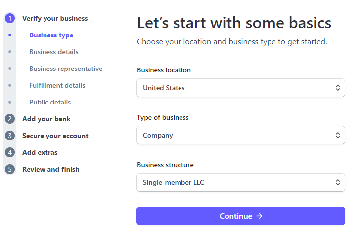 Stripe registration and activation - How to activate Stripe with US company registration